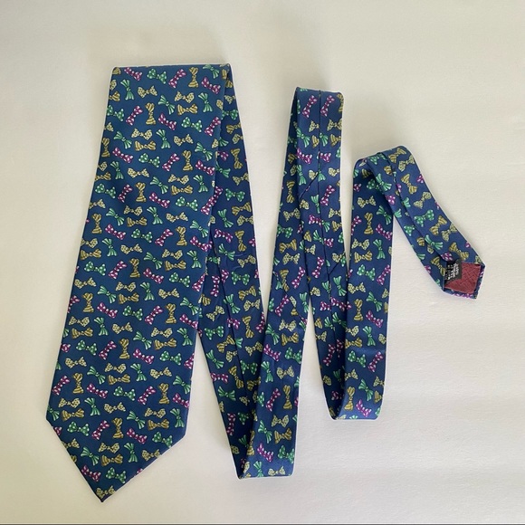 ✨Christian Dior Monsieur 100% Silk Men’s Tie w/ Bow Tie Pattern, Rare, Vintage - Picture 2 of 6